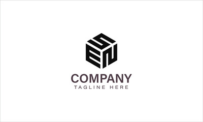 Letter SEN Logo, Three Letter Logo, Alphabet S E N Hexagon Shape Vector Icon Template © Zubair
