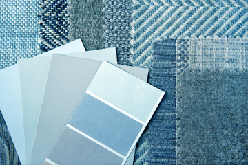 close up of the  upholstery fabric texture and color choice for interior