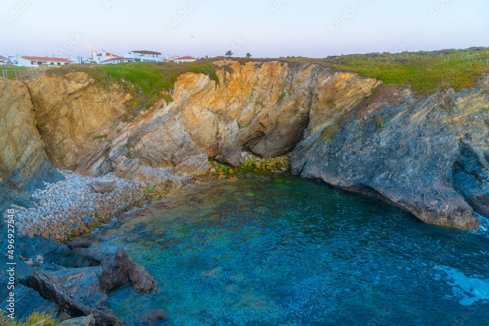 Sticker rugged coast at porto covo in portugal