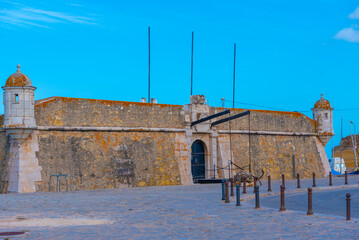 View of a castle in Portuguese town Lagos