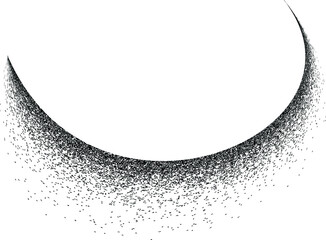 Sprayed black line .Graffiti art design . Noise dispersion logo . Spray effect .Grunge, grainy, gritty texture . Distressed element .vector 