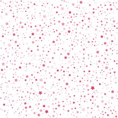 Pink stars pattern on the white background. Vector illustration