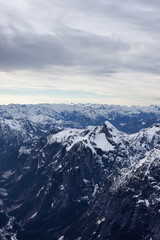 Fototapeta na wymiar Aerial View of Canadian Rocky Mountain Landscape.