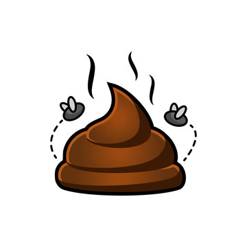recommend clip art: shit vector. stinky poop with flies vector