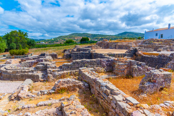 Milreu ruins of a roman vila at Algarve region in Portugal