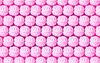 Obraz na płótnie Canvas Marshmallows. Composition of marshmallows on a light background. Food, delicacies. Background, pattern.