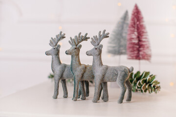 christmas decoration with reindeer