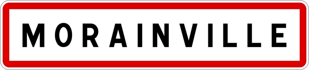 Panneau entrée ville agglomération Morainville / Town entrance sign Morainville