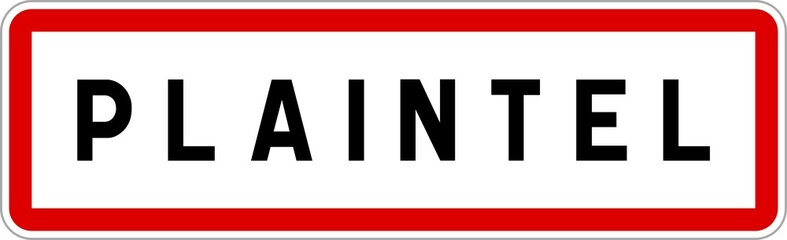 Panneau entrée ville agglomération Plaintel / Town entrance sign Plaintel