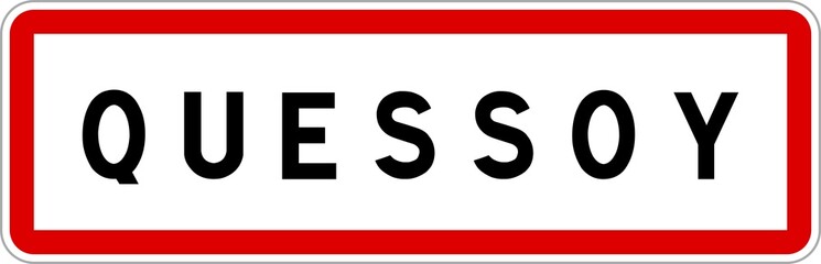 Panneau entrée ville agglomération Quessoy / Town entrance sign Quessoy