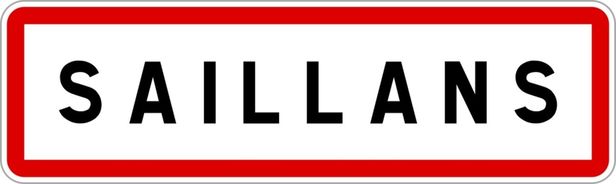Panneau entr&eacute;e ville agglom&eacute;ration Saillans / Town entrance sign Saillans
