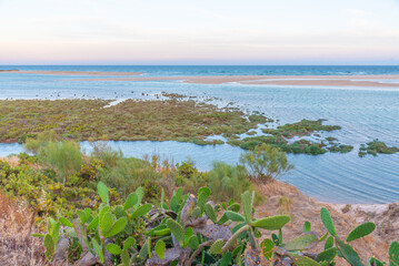 Coastline of Algarve region at Cacelha Velha in Portugal