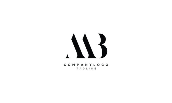 MB BM Abstract initial monogram letter alphabet logo design