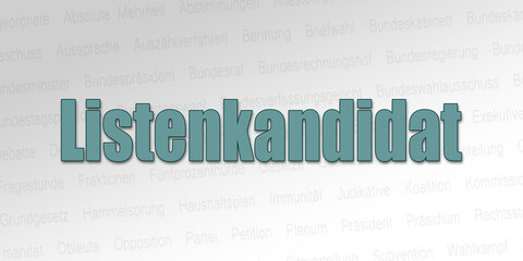 Politischer Begriff - Listenkandidat