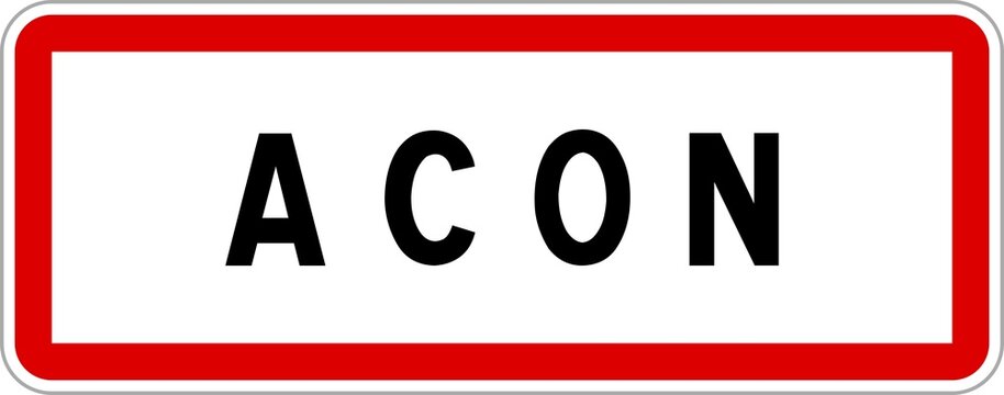 Panneau entr&eacute;e ville agglom&eacute;ration Acon / Town entrance sign Acon