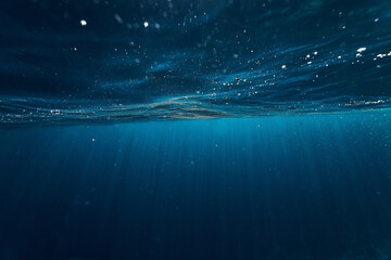 surface of blue deep water