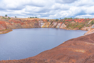 Water pit in Minas de Sao Domingos in Portugal