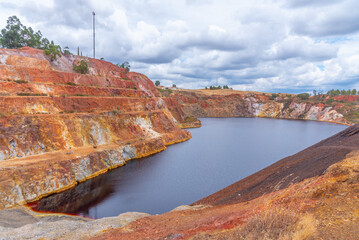Water pit in Minas de Sao Domingos in Portugal
