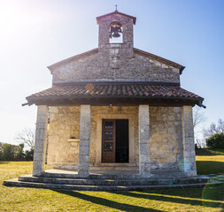 Fototapeta premium View on the small church of the Alpini in Montecchio Maggiore, Vicenza - Italy