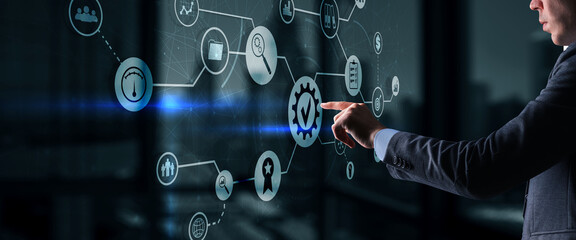 Icons Quality Assurance Standard Internet Technology Business Concept