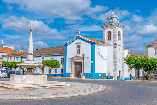 Praca de Republica leading to the church of Mercy in Vila Vicosa, Portugal