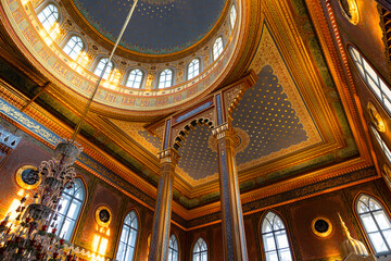 Yildiz Hamidiye Mosque in Besiktas Istanbul. Islamic architecture background.