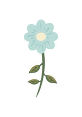cute flat blue flower