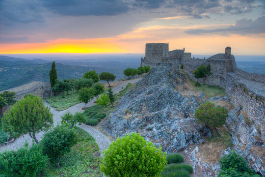 View Of The Castle In Portuguese Village Marvao