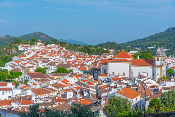 Aerial view of Portuguese town Castelo de Vide