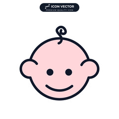 baby icon symbol template for graphic and web design collection logo vector illustration