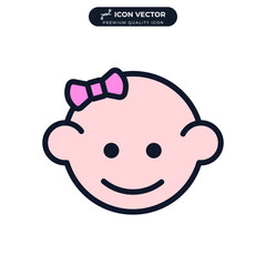 baby icon symbol template for graphic and web design collection logo vector illustration