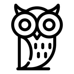Owl Flat Icon Isolated On White Background