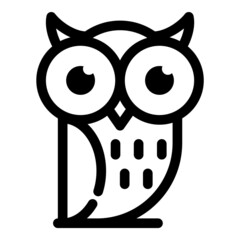 Owl Flat Icon Isolated On White Background