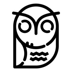 Owl Flat Icon Isolated On White Background