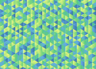 Triangle yellow green blue abstract geometric gradient background	
