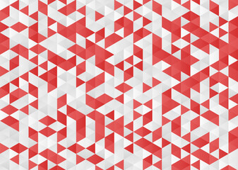 Triangle white red abstract geometric gradient background	
