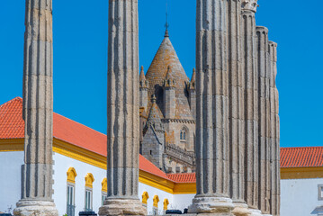 Temple of Diana in Portuguese town Evora