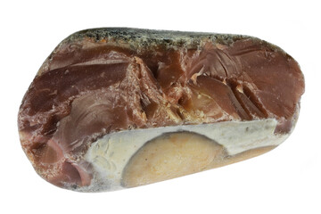 flint from Heligoland, Germany isolated on white background