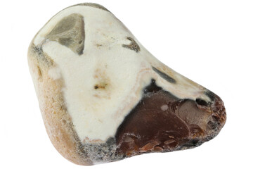 flint from Heligoland, Germany isolated on white background