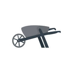 flat gray wheelbarrow design