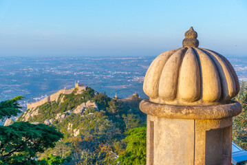 View of the moorish castle at Sintra in Portugal