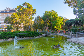 Duck house looking like a castle at Cascais, Portugal © dudlajzov