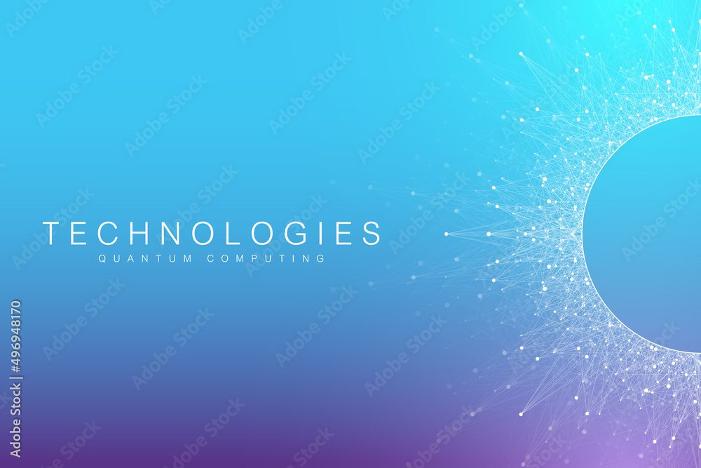 Aufkleber Blockchain transfer satellite future communications. Abstract technology cloud world. Global network fintech concept vector background. Digital blockchain communications.