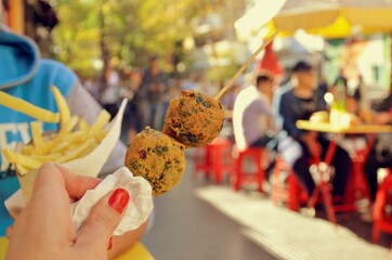 Bocados fritos en China Town, Tigre Argentina