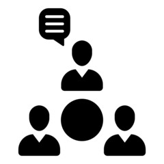 People Conversation Flat Icon Isolated On White Background