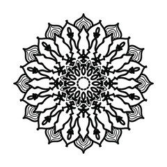 Hand drawn mandala. decoration in ethnic oriental  doodle ornament.