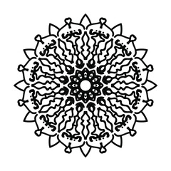 Hand drawn mandala. decoration in ethnic oriental  doodle ornament.