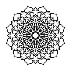 Hand drawn mandala. decoration in ethnic oriental  doodle ornament.