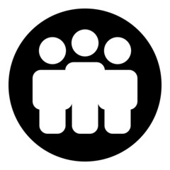 People Group Flat Icon Isolated On White Background