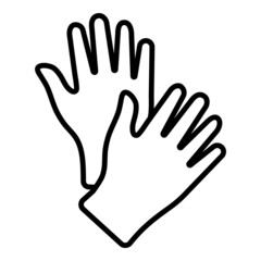 Medical Glove Flat Icon Isolated On White Background